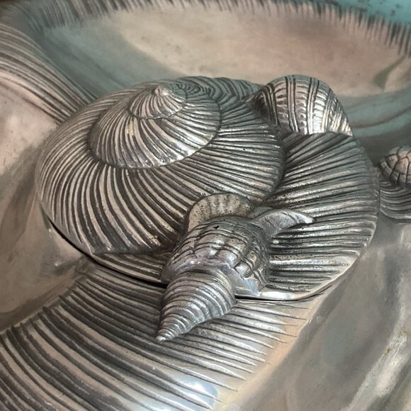 Vintage ARTHUR COURT Sea Life Turtle Divided Tray Platter Serveware, 1985 w LID - Picture 4 of 16